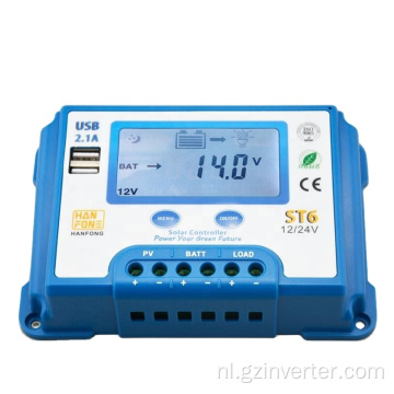 Solar Controller PWM USB -poort 60A met display